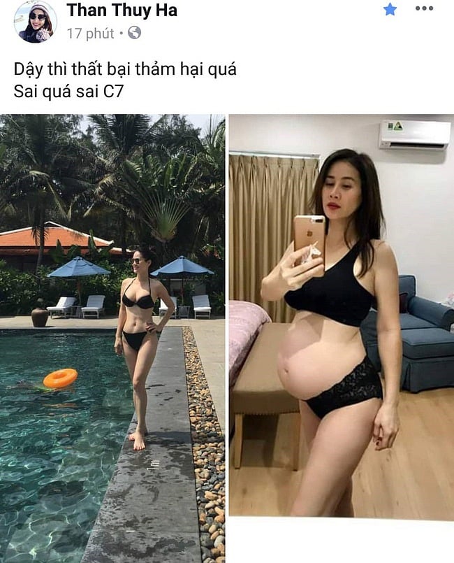 Dòng trạng thái của Thân Thúy Hà.