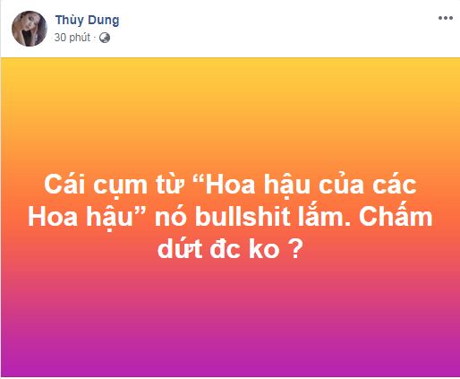 Thùy Dung cho rằng cụm từ 
