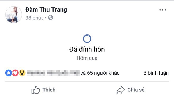 Hơn 1 năm trước, cặp đôi cũng cùng nhau đổi trạng thái quan hệ trên mạng xã hội khiến công chúng xôn xao.    
