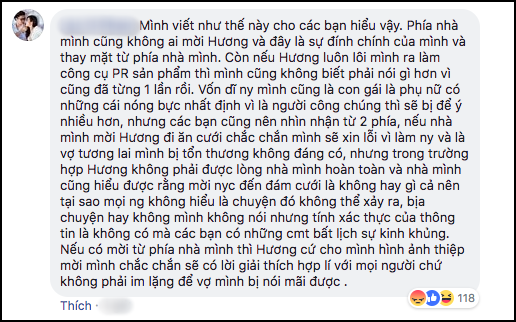 Hôn phu của Tú Anh lên tiếng khi cô vướng nghi án đá xéo Văn Mai Hương.    