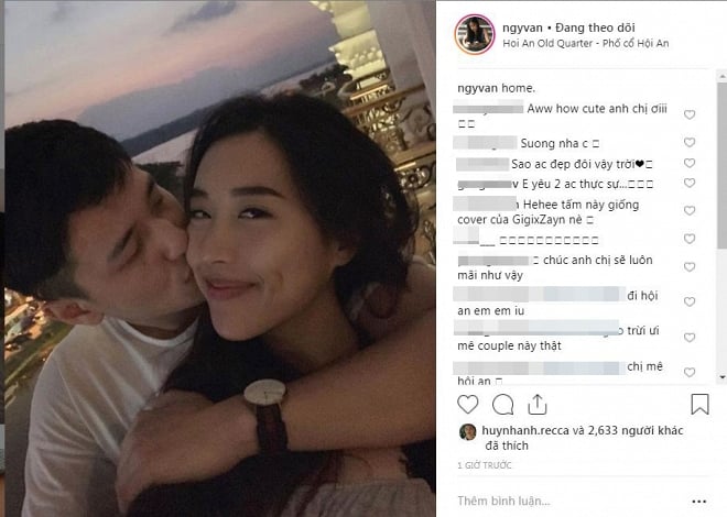 Huỳnh Anh – Hoàng Oanh là cặp đôi nghệ sĩ trẻ từng khiến đông đảo khán giả hâm mộ và yêu thích bởi chuyện tình ngọt ngào của họ. Vào những ngày đầu tháng 6/2017, cả hai đã chính thức công khai chuyện “đường ai nấy đi” trong sự ngỡ ngàng. Thậm chí là nhiều người tỏ ra hụt hẫng vì sự tan vỡ của một chuyện tình đẹp.    Đến hiện tại, nam diễn viên đã có người yêu mới tên Y Vân và cũng công khai bạn gái xinh đẹp lên mạng xã hội. Tính đến nay, họ cũng đã ở bên nhau khoảng 1 năm. Mới đây nhất, cô đã từ Bỉ trở về để cùng đón sinh nhật và Tết 2019 với Huỳnh Anh. Trên trang cá nhân của mình, Y Vân đăng ảnh được Huỳnh Anh hôn vào má và check in ở Hội An. Ở dưới bình luận, nhiều cư dân mạng đã chia sẻ: 