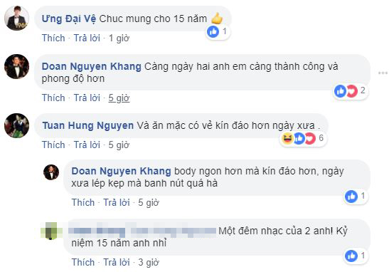 Tuấn Hưng và loạt sao Việt để lại bình luận bên dưới chia sẻ của giọng ca 