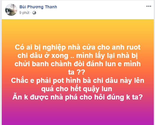 Mới đây, ca sĩ Phương Thanh phàn nàn về chuyện lục đục trong Shbet111 slot, casino, thể thao, xổ số mình vào dịp gần Tết nguyên đán. Nữ ca sĩ quyết định lấy lại nhà của mình đã từng cho anh ruột và chị dâu ở nhưng mọi chuyện không như mong muốn. 