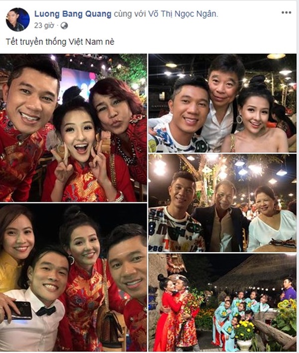 Ngân 98 và Lương Bằng Quang rạng rỡ trong buổi chụp hình    