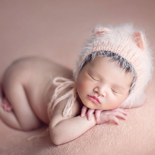 Tạo hình đáng yêu của con gái Diệp Lâm Anh khiến nhiều người thích thú.  