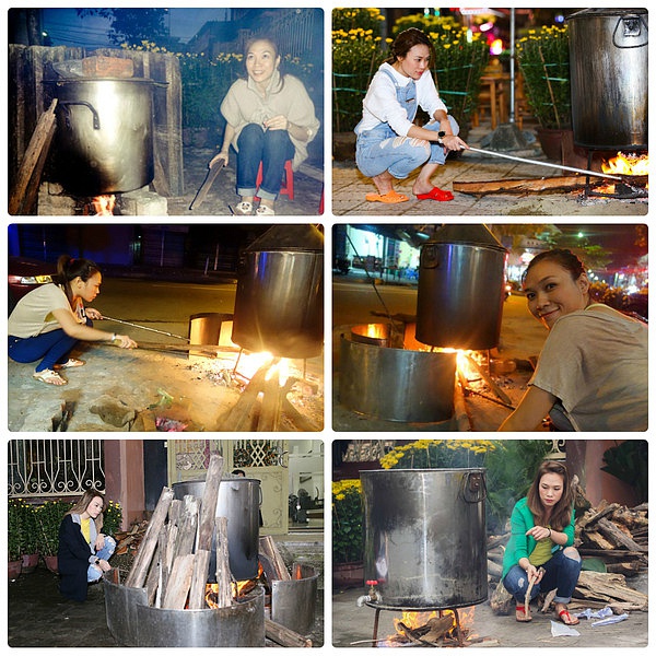  Sau khi trổ tài gói bánh, Mỹ Tâm tiếp tục khiến người hâm mộ “cười nghiêng ngả” với màn nấu bánh “hài hước”.