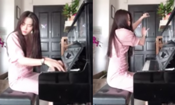 Nam Em ngẫu hứng, đánh đàn như muốn 'phá nát' phím.    