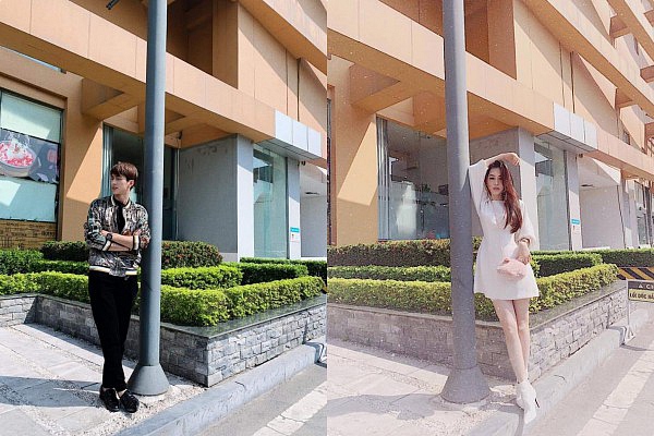 Bình An – Phương Nga cùng check-in ở một địa điểm trong dịp đầu năm mới.    
