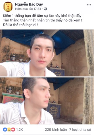 Dòng chia sẻ của Nguyễn Bảo Duy về người bạn thân nhất khiến dân tình xót xa.