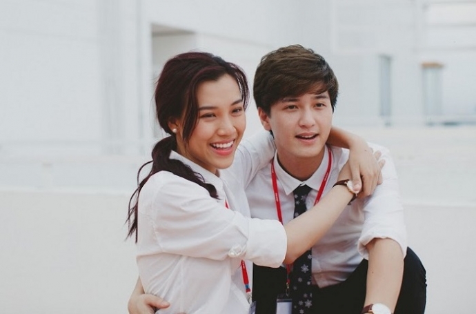 Hoàng Oanh từng có mối tình đẹp với diễn viên Huỳnh Anh suốt 3 năm.