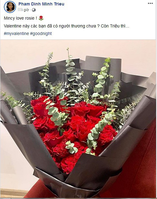Minh Triệu chia sẻ niềm vui ngày Valentine. 