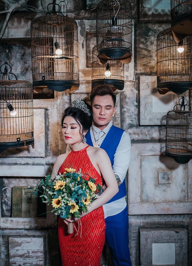 Ảnh cưới lãng mạn của vợ chồng Lâm Chấn Huy.