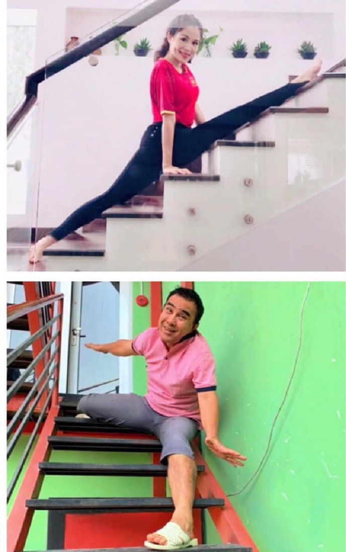 Nhìn thấy hình ảnh này, Vân Dung phì cười và thốt lên: 