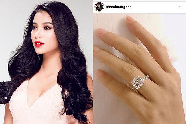 Phạm Hương thông báo hết ế đúng ngày Valentine.    