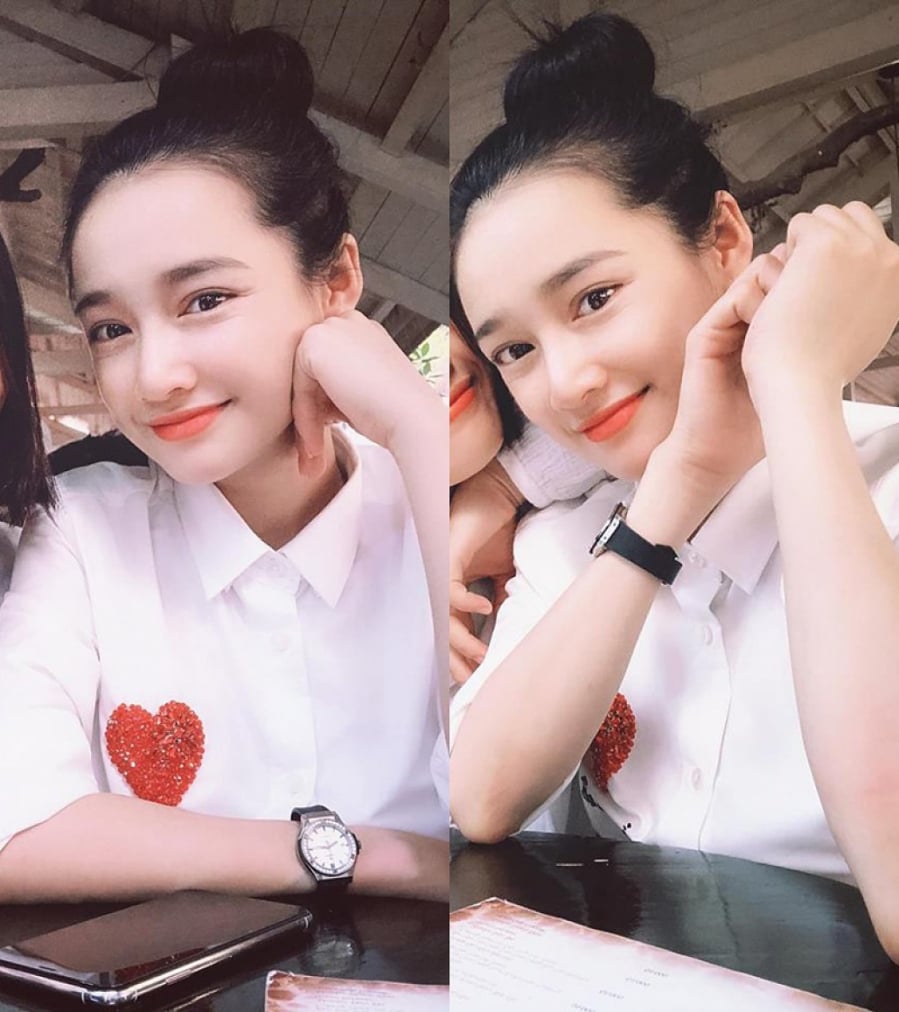 Nhã Phương xinh tươi đi hẹn hò cùng bạn.    
