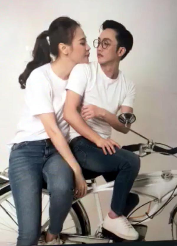 Hình ảnh mới nhất của Đàm Thu Trang, Cường Đô La được cắt từ clip.    