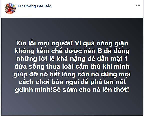 Diễn viên hài Gia Bảo tiết lộ bản thân bị một kẻ xấu chơi bùa ngải.    