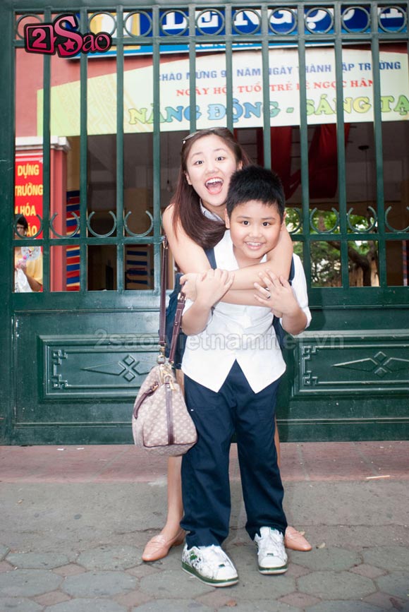 Em trai Văn Mai Hương từng gây chú ý với ngoại hình bụ bẫm, đáng yêu.    