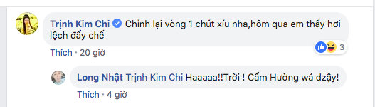 Chỉ để lại một bình luận không biết đùa hay thật nhưng Trịnh Kim Chi  lại khiến cư dân mạng bán tín bán nghi về việc Long Nhật  chuyển đổi giới tính là thật.