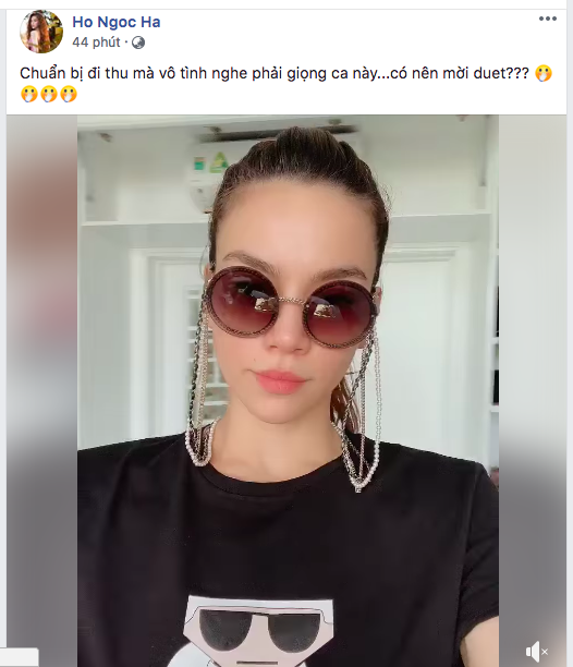 Hà Hồ hỏi ý kiến fan để mời người yêu đi hát  