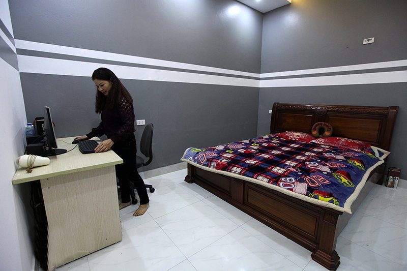Phòng ngủ rộng lớn của Quang Hải