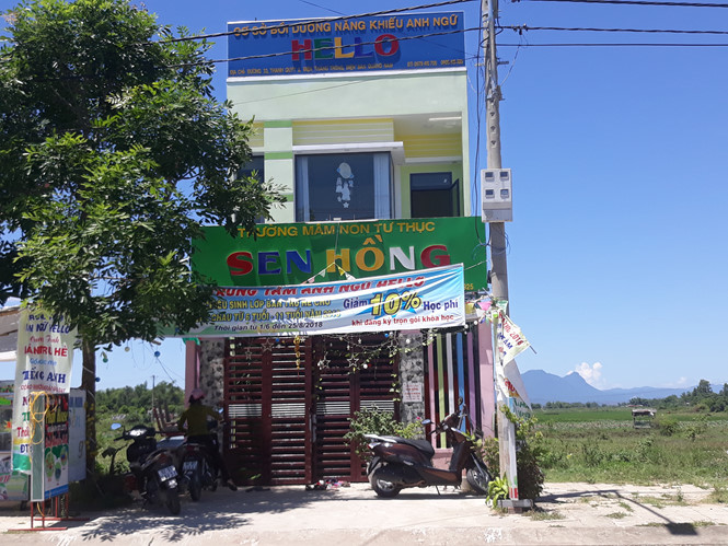 Trường mầm non nơi xảy ra vụ việc.