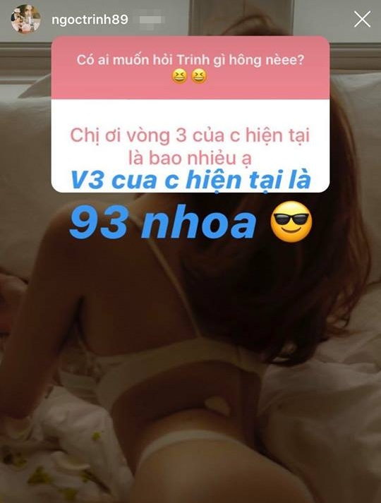 Và vòng ba vượt ngưỡng 90 cm.