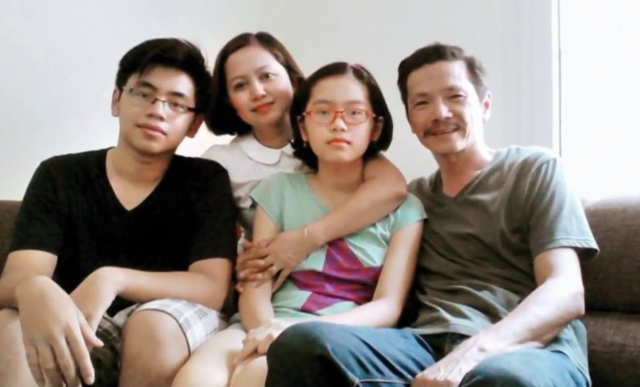 Gia đình NSƯT Trung Anh.