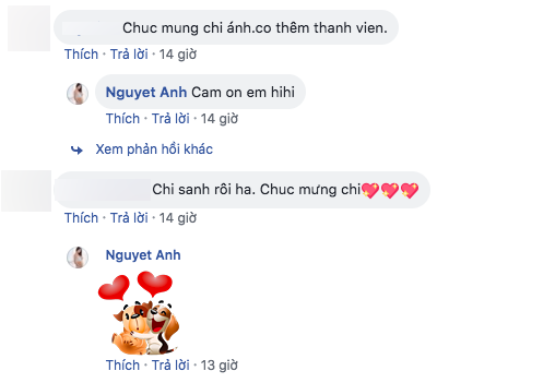 Nguyệt Ánh gửi lời cảm ơn bạn bè.