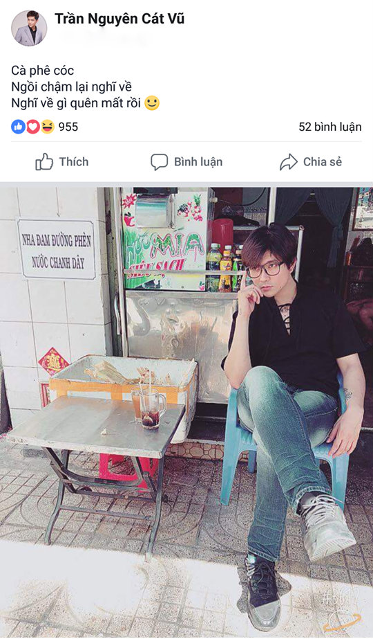 Hình ảnh mới nhất Tim vừa chia sẻ trên trang cá nhân.