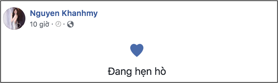 Khánh My bất ngờ thay đổi trạng thái trên trang cá nhân thành 