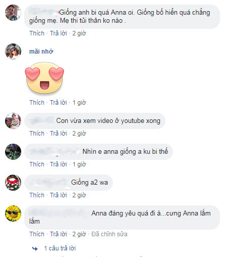 Dân mạng không ngớt lời khen về độ dáng yêu của cô bé Anna.