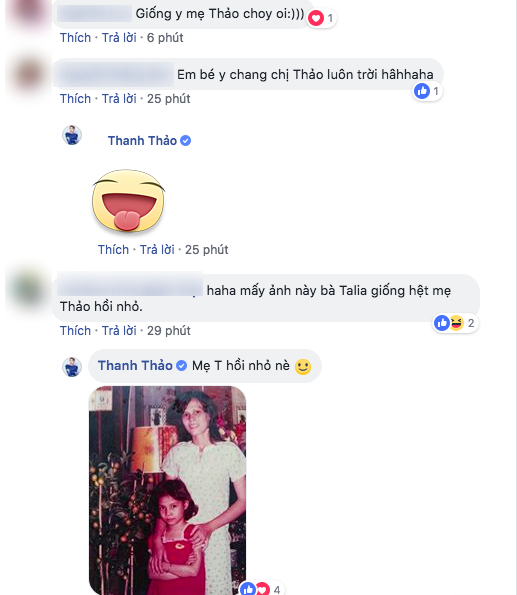 Dân mạng đều phải bất ngờ vì con gái nhỏ quá giống Thanh Thảo.