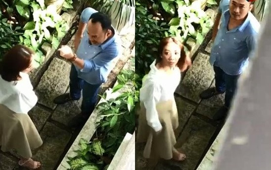 Hình ảnh được cắt từ clip làm rộ lên nghi vấn cặp đôi cãi nhau vì ngoại tình.