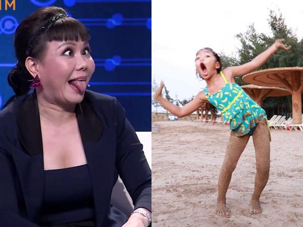 Biểu cảm đáng yêu của bé Elyza được cho là thừa hưởng từ mẹ.