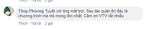 Khán giả vui mừng để lại bình luận. 