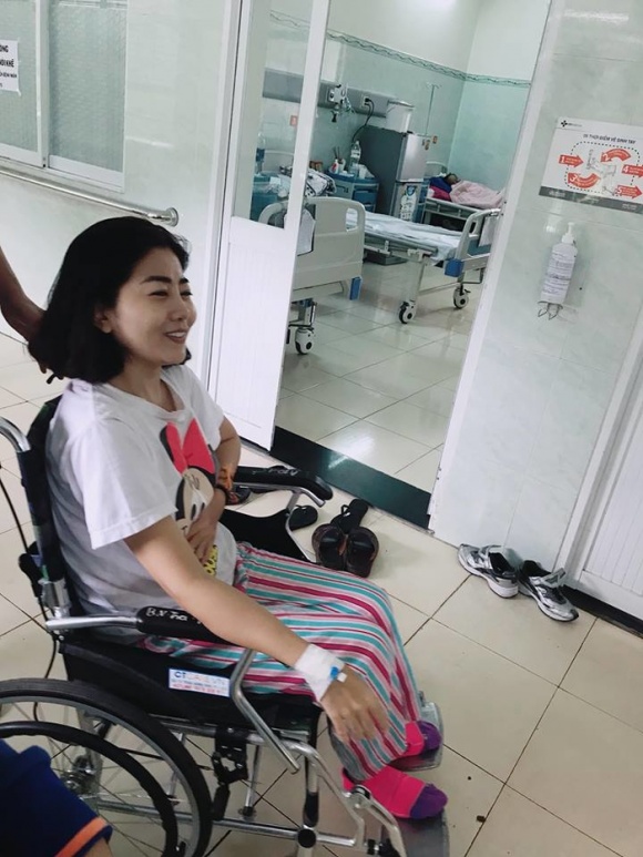 Hình ảnh Mai Phương tại bệnh viện.