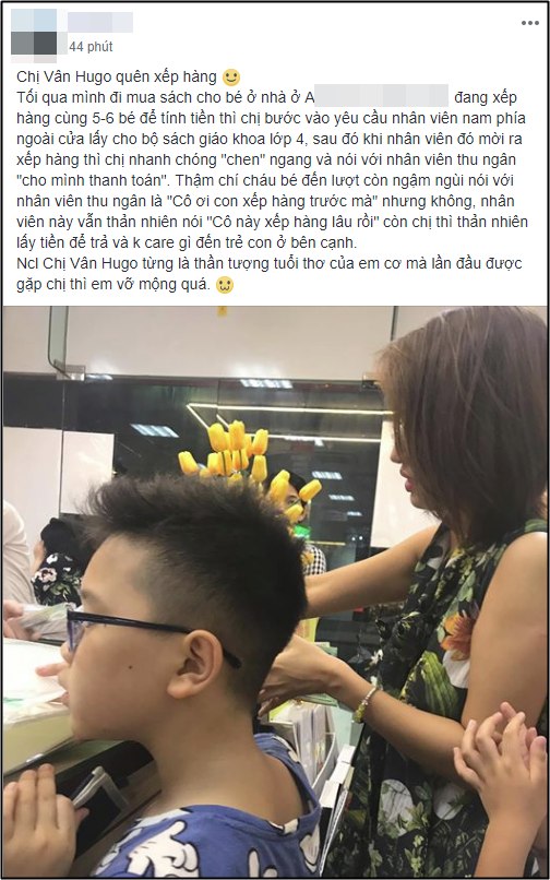 Người viết kể tội Vân Hugo đã có hành động 