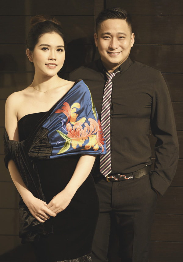 Minh Tiệp và bà xã Thùy Dương.