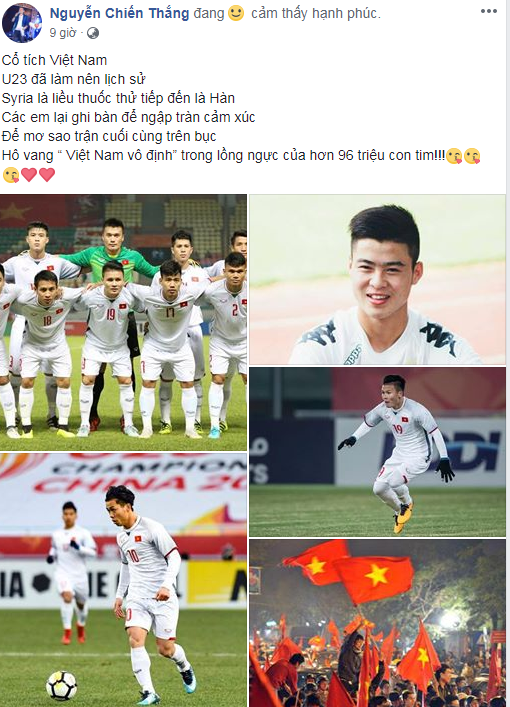 Diễn viên hài Chiến Thắng làm thơ ăn mừng chiến thắng.
