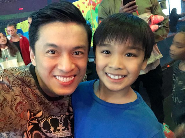 Lam Trường và con trai Kiếm Văn.
