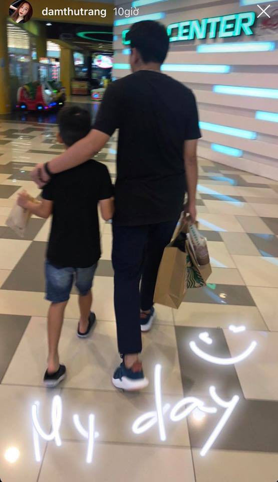 Khoảnh khắc Subeo và Cường Đô la được Đàm Thu Trang chia sẻ cách đây không lâu.