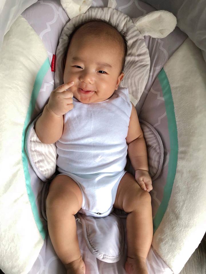 Hình ảnh con trai được Lương Thế Thành chia sẻ.