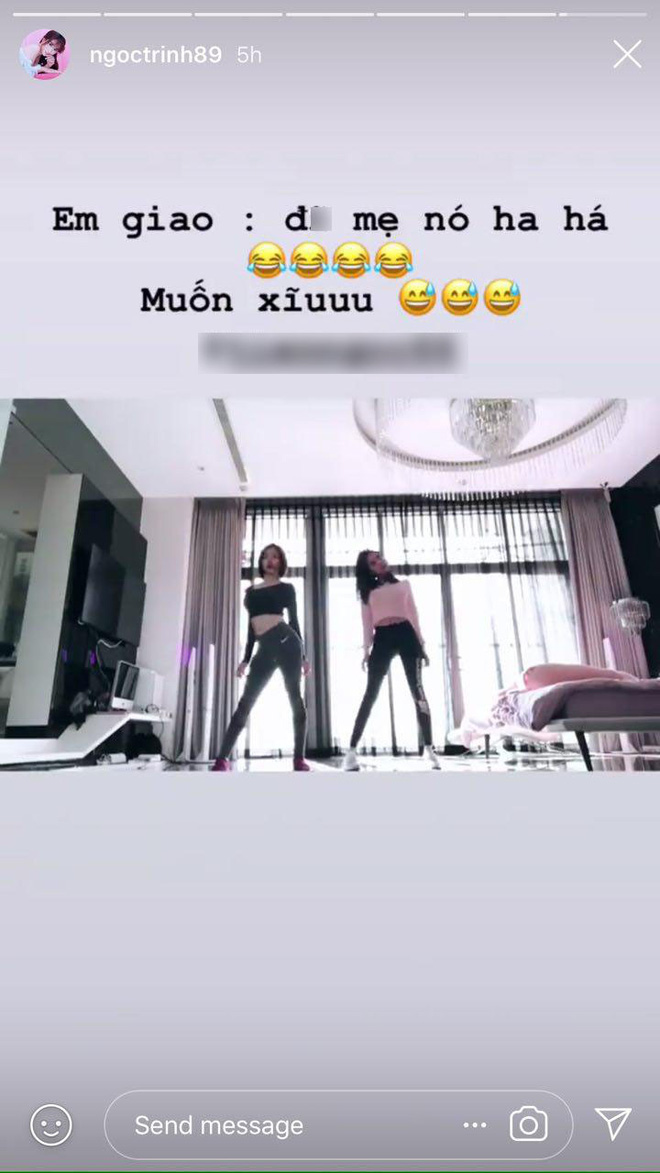 Ngọc Trinh bị soi nói bậy trên Instagram.