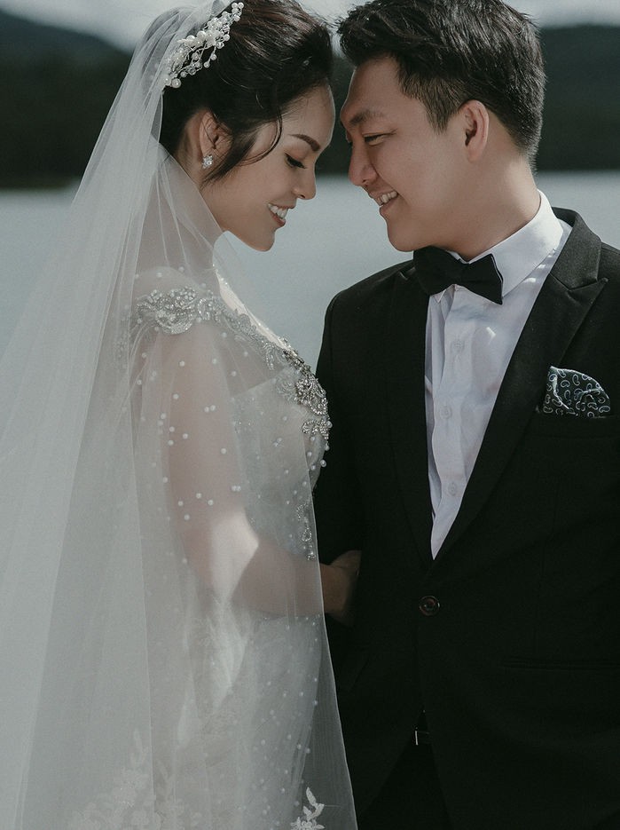 Dương Cẩm Lynh và ông xã.