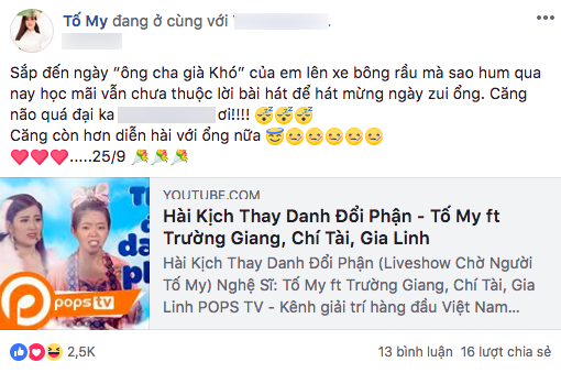 Tố My tiết lộ thời gian Quatrian shbet hiện đang mở Trường Giang – Nhã Phương.