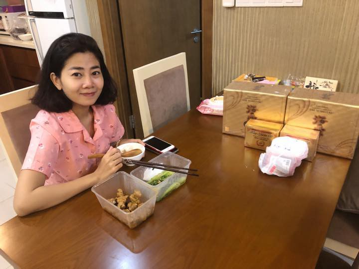 Hình ảnh Mai Phương sau khi xuất viện về nhà.