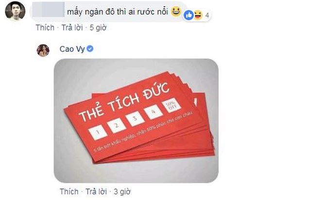 Cao Vy gay gắt đáp trả những bình luận của cư dân mạng.