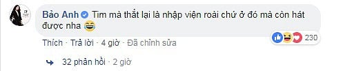 Bình luận hài hước của Bảo Anh.