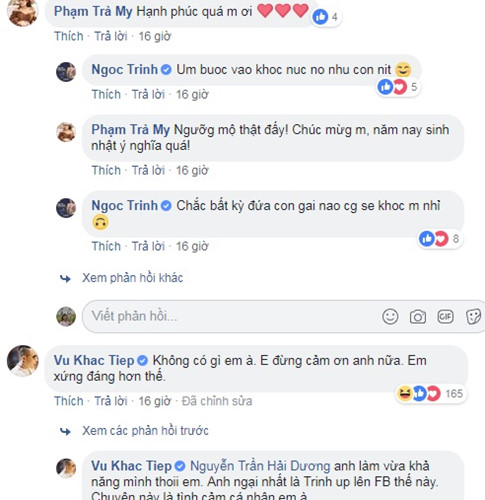 Ở phần bình luận, ông bầu Vũ Khắc Tiệp chia sẻ: 